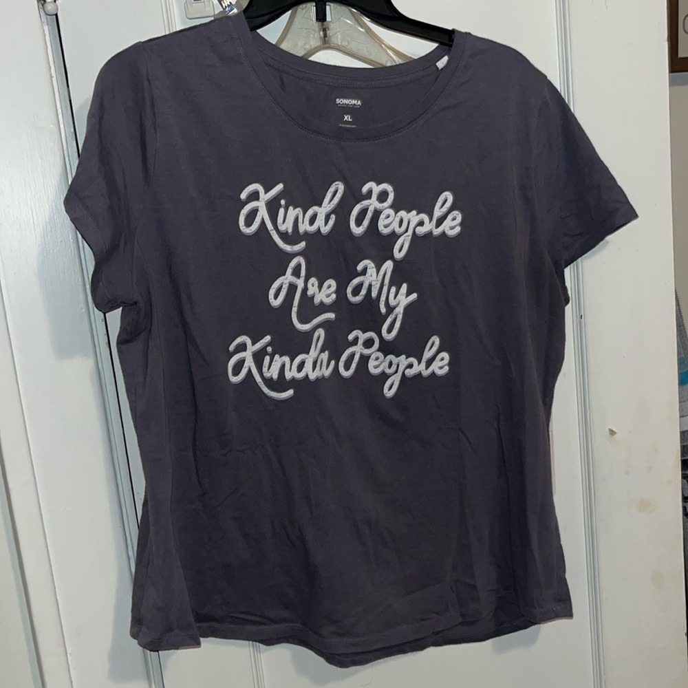 Graphic purple tee